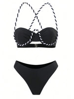 XS - L 3PCS With Skirt Underwired Bikini Female Swimsuit Women Swimwear Bather Bathing Suit Swim Three-pieces Bikini set K8045