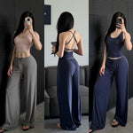 Ctenkevet-High Waist Wide-Leg Yoga Joggers for Women, Female Casual Tracksuit Bottoms, Straight Outdoor Baggy Sweatpants, Autumn