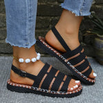2026 summer new Roman bottom soft sole comfortable not wear feet casual versatile flat sandals female