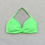 Women Seamless Impact Strappy Bra Removable Pads High Elastic Quick Dry Breathable Halter Neck Sports Top Yoga