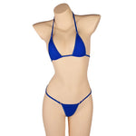 DEKAWomen Solid Transparent Micro Bikini Set Bandage Thong Underwear G-String Bra Mini Swimsuit Brazilian Swimwear Sleepwear