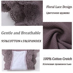 FINETOO 2Pcs/Set Women Cotton Brazilian Panties Plus Size M-2XL Lingerie Sexy Lace Underwear Low Rise Girls Intimates Underpants