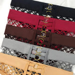 2pcs Sexy Women's Panties BriefsElasticity Underwear Mid Waist Fishnet Lingerie Ladies Hollow Out Transparent Underpants