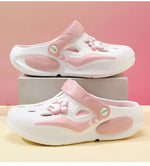 2026 Summer Sandals For Women Platform Shoes Thick Sole Cute DIY Paw Girls Street Beach Slippers Soft EVA Female Fashion Clogs
