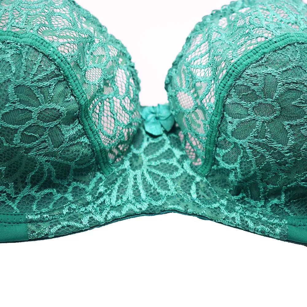 Bras For Womens Lace Bra Lager Bosom See Through Underwire Sexy Lingerie BH Tops Plus Size C D DD E F Cup