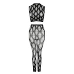 1 Set Women Long Sleeve See-Through Fishnet Cover Up Hollow Out Tassel Bodycon Beachwear Dress