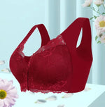 5 Pack Sexy Deep V Wireless Push-Up Lace Bras Front Closure Everyday Lingerie with Non-Removable Padding T-shirt Bras