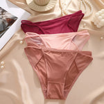 Lace Fabric Splicing Transparent Panties Women's Panties Sexy Breathable Underwear Female Low Waist Soild Soft Lingerie S-XL