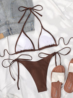 Sexy Micro Bikini 2025 Criss Cross Swimwear Bandage Woman Swimsuit Female Thong Bikinis Set 2 Piece Women Bathing Suit Beachwear