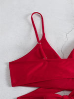 Cross Wrap High Waist Bikini Sets Sexy Red Brazilian Biquini Swimsuit Two Pieces Swimwear Women 2024 Bathing Suits Beach Wear