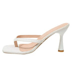 2025 Summer Slippers Women Shoes Fashion Sexy Thin Heels Flip Flops Woman Shoes High Heels Sexy Ladies Slipper Plus Size43