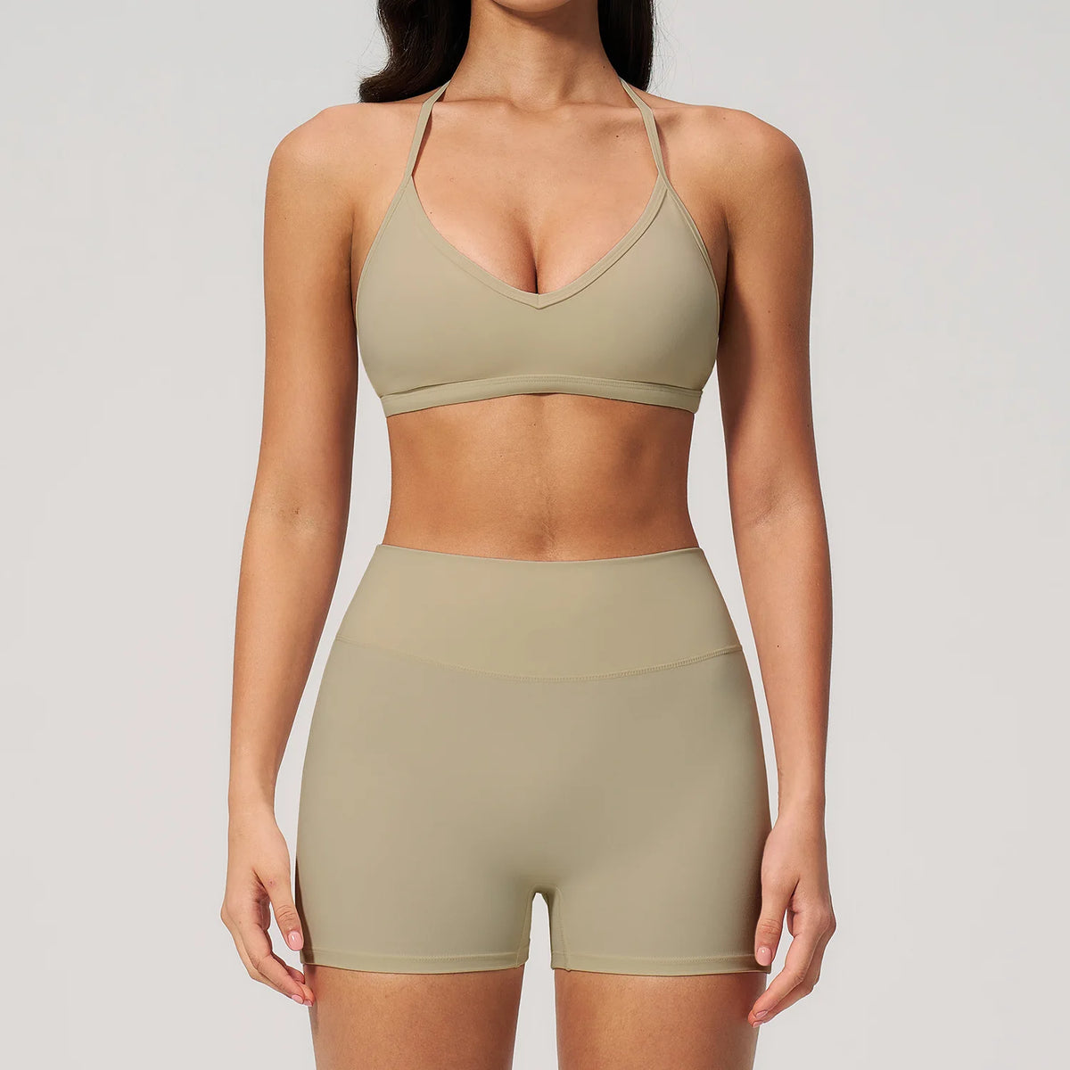 New Tight Yoga Set Women Breathable Quick Drying Sports Bra High Waist Shorts Fitness Suit Outwear Leisure Workout Gym Tracksuit