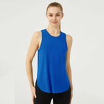 Women's Sleeveless Sports Top Quick Dry Running Fitness Yoga Vest Loose Fit Breathable Pilates Gym Cover Up Shirt