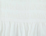 Foridol White Summer Linen Women Blouse Off Shoulder Lantern Sleeve Short Blouse Top 2025 Spring Smocked Pelpum Top New