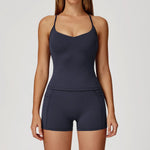 2-Piece Women's Fashion Yoga Set Beautiful Back Slimming Naked Comfort Set Outdoor Sports Running Fitness Leisure Set