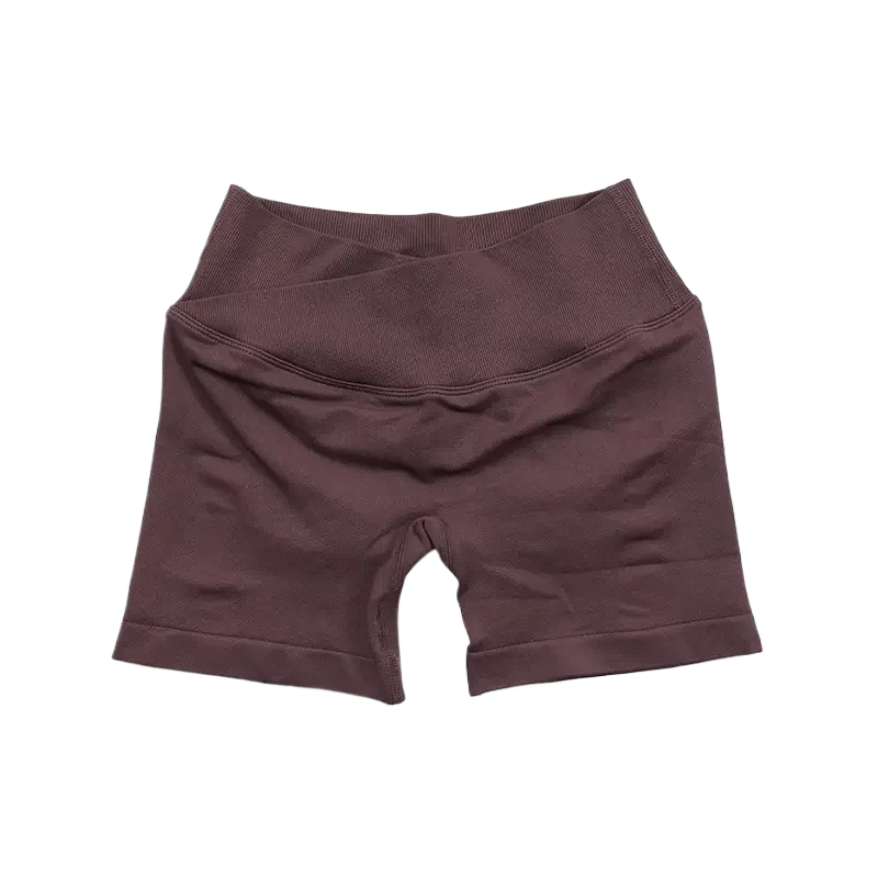 Gym Shorts 4.5" Women Clothes Seamless Leggings V Waist Cross Yoga Shorts Workout Fitness Scrunch Booty Tights Running Shorts