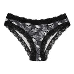 1 Pc Printed Lingerie for Women Sexy Lace Edge Wrapped Hip Underwear Halloween Themed Comfortable and Breathable Triangle Pants