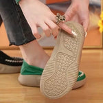 Platform Casual Slip-on Loafers for WomenSpring New Soft-soled Women's Shoes Comfortable Work Shoes Sewn Leather Shoes