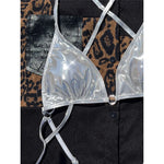 New Sexy PU Faux Leather Extreme String Mini Micro Thong Women Swimwear One Piece Swimsuit Female Bather Bathing Suit Swim V5279