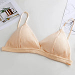 2Pcs/Set Cotton Bras For Women Push-Up Brassiere Sexy Lingerie Female Wire Free Seamless Underwear 1/3 Cup Padded Bralette