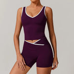 Yoga Set2 Pieces Workout Outfits Fitness Sportswear Gym Tracksuit High Waist Leggings Sports Bra Athletic Wear Women Clothes