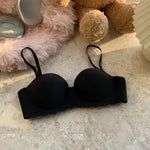 Women 1/2 Fixed Cup Bra Seamless Underwear Padded Bras Cute Heart Print Non-wired No Rims Sexy Lingerie Brassiere S-XL