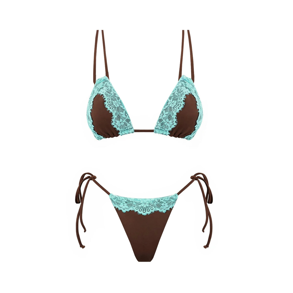 New 3Pcs Crochet Bikini Women Swimsuit Sexy Swimwear Halter Biquini Push Up Swim Suit Strappy Bodysuit Female Bathsuit Beachwear