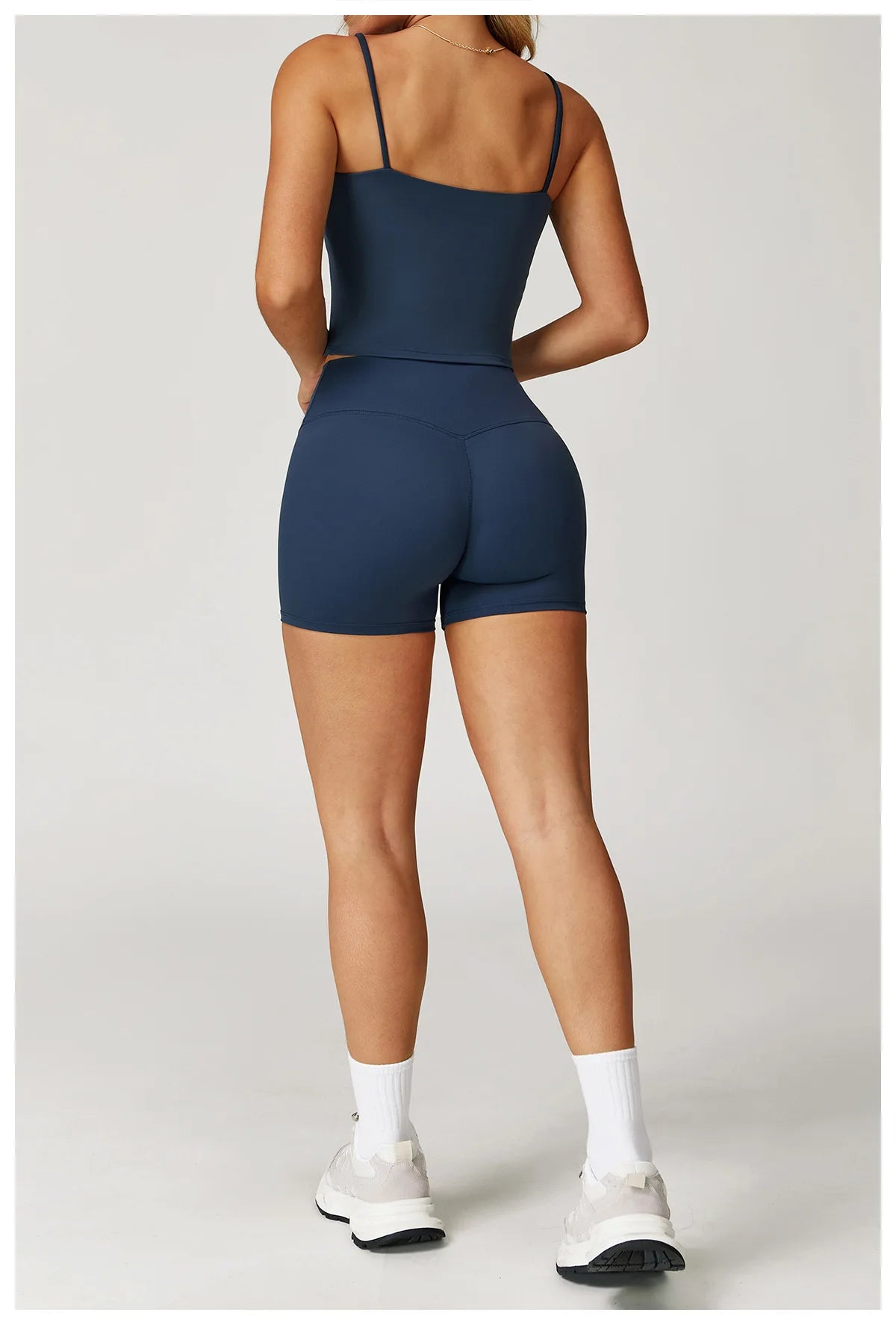 Yoga Shorts Set Women Sports Tank Top with Tight Fitting High Waist Pants Fitness Suit Summer Running Exercise Workout Clothes