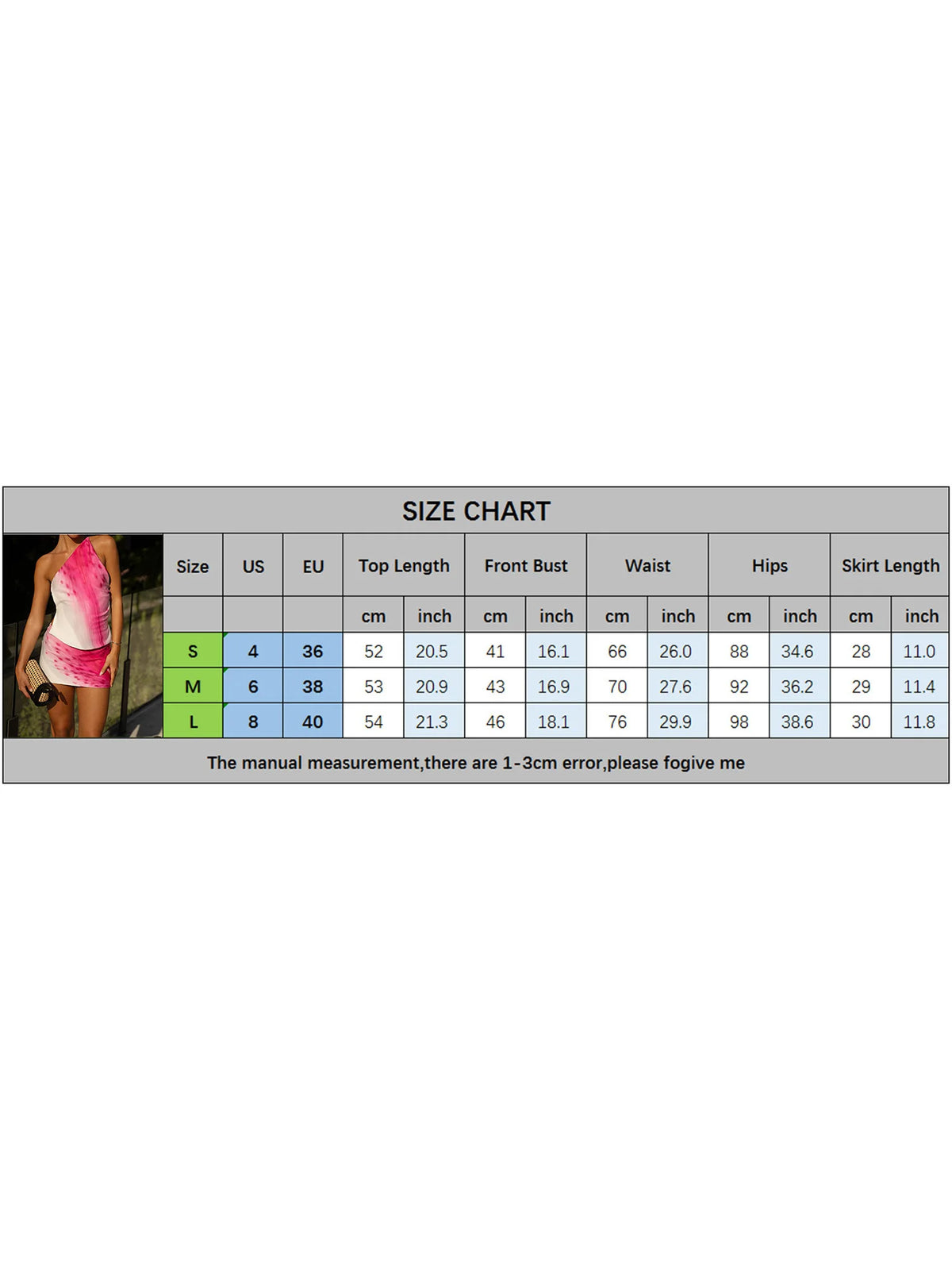Women's Summer 2 Piece Outfits Abstract Flower Print One Shoulder Tank Tops + Bodycon Mini Skirt Sets Party Clothes