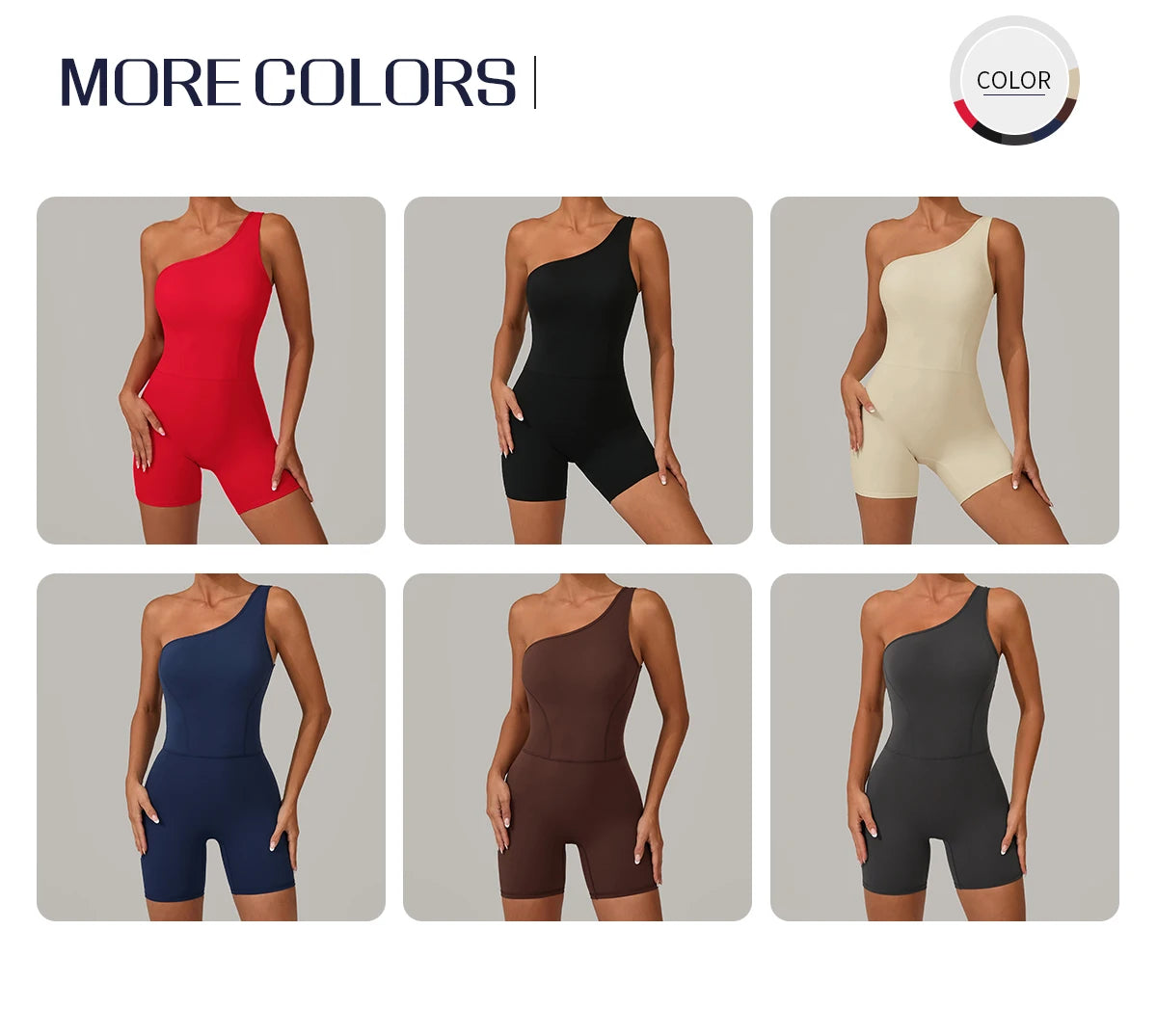 One Shoulder Women Sports Jumpsuit Sleeveless Yoga Rompers Backless Sportswear Women Workout One Piece Bodysuits Female