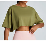Yoga Sport Shirt Quick Drying Breathable Quick Drying Short Sleeve Loose Top Fitness Fitting Running Summer Gym Sports T-Shirt