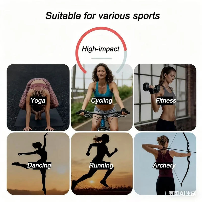 DIAS FIT JOY Women's Sports Bra with Removable Pads for Yoga Golf Cycling – High Support Workout Vest for Running & Fitness