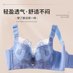 Women's Push up Bras Adjustable New Wireless Bras Women Flower embroidery Bra Underwear Large Size 36-52 CDE Cup Underwear Women