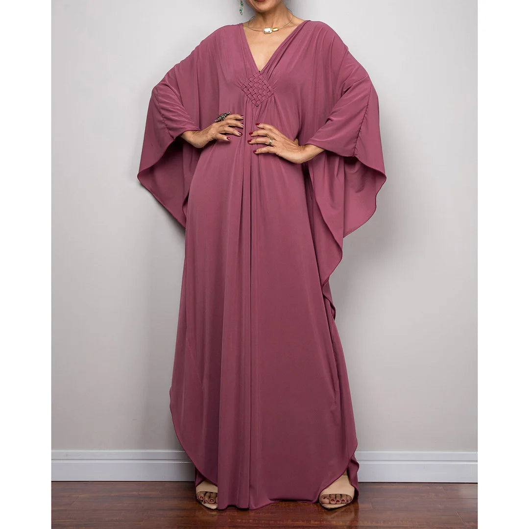 Greek Goddess Long Dress Batwing Sleeve Tunic Beach Cover Up Cover-ups Beach Dress Beach Wear Beachwear Kaftan Maxi Dress V4427