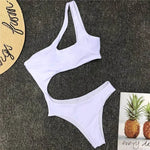 2026 Asymmetric One Shoulder Women Swimwear One Piece Swimsuit Female Monokini Bather High Cut Out Bathing Suit Swim Bodysuit