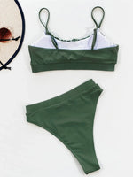 Bikini 2026 Sexy Solid High Waist Pleated Swimwear Swimsuit Women Bikinis Set Bathing Suit Beach Bikini Female Push Up Banadores