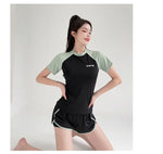 Swimsuit Women's Two-piece Split Sports Style Student Conservative Cover Belly Slimming Hot Spring Ins Style Plus SizeSwimsuit