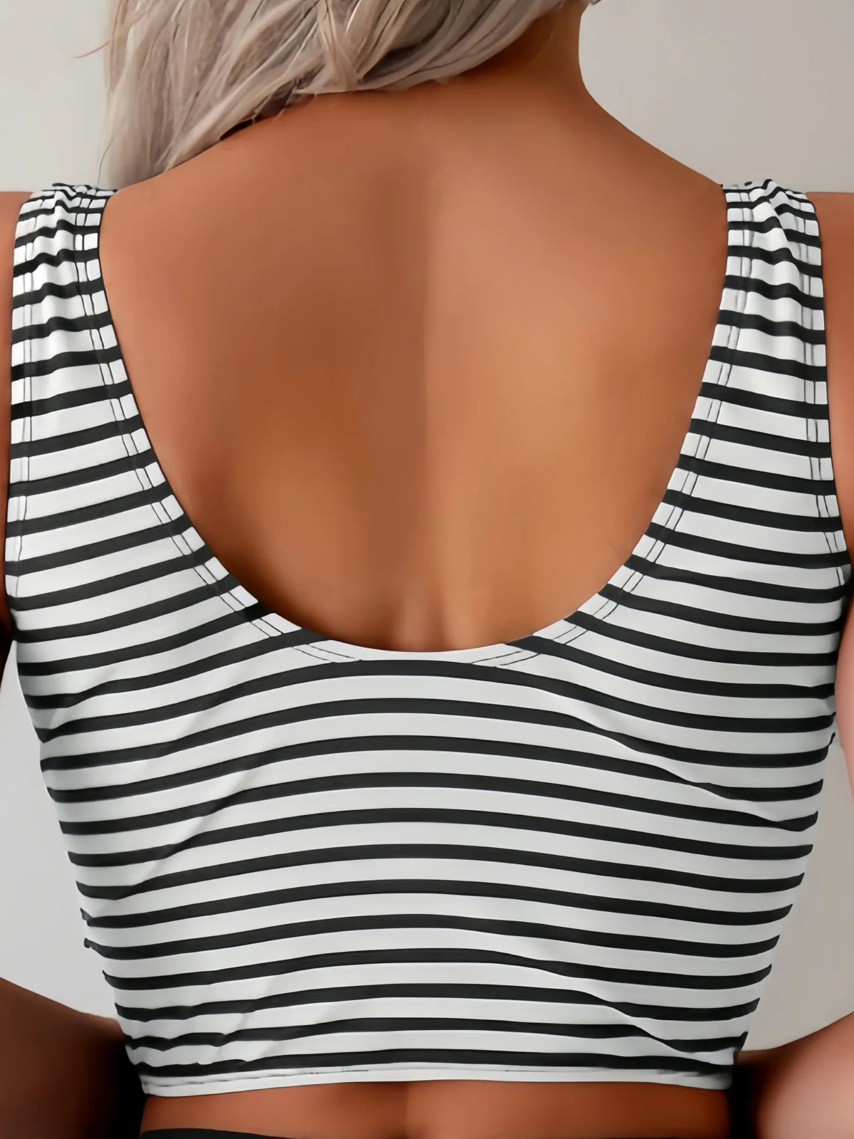 Sexy Drawstring Side High Waist Bikini Set 2026 Women Black Stripe Push Up 2 Piece Swimsuit Summer Holiday Bathing Suit Swimwear