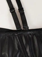 Sexy Black Short Leopard Print Shapewear Tube Top Strap Back Button Women's Erotic Crop Top Camisole Casaul Pure Desire HVVI