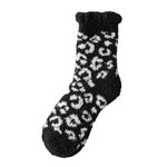 Fashion Coral Fleece Thick Socks Women Foot Cute Leopard Sock Funny Girls Breathable Warm Casual Socks Winter