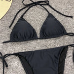 New Sexy Neon Pink Brazilian Bikini Women Swimwear Halter Swimsuit Female Two-Pieces Bikini Set Bather Bathing Suit Swim V1312