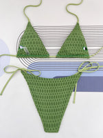 Sexy Extrem Bikini 2026 Women Hot Pink Cut Out Ribbed Push Up Thong Swimsuit Brazilian Bathing Suit Tie Side G String Swimwear