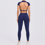 Women's Yoga Sets 2 Piece High Waist Hip Lift Leggings with Cross Back Sports Bra Seamless Workout Clothes Fitness Gym Wear Set