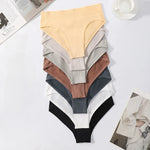 1Pc High Rise Panties Briefs Female Underpants Solid Color Women Seamless Underwear Sexy Lingerie Comfort Sport Intimates S-XXXL