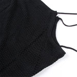 2PCS Set Sexy With Top Halter Crochet Knitted Dress Tunic Beach Cover Up Cover-ups Beach Dress Beachwear Female Women V4885W