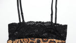 Ahagaga Camisole Sexy Mini Dresses Women Backless Lace Patchwork Leopard Print Sequin Slim Bodycon Y2K Club Party Vestidos