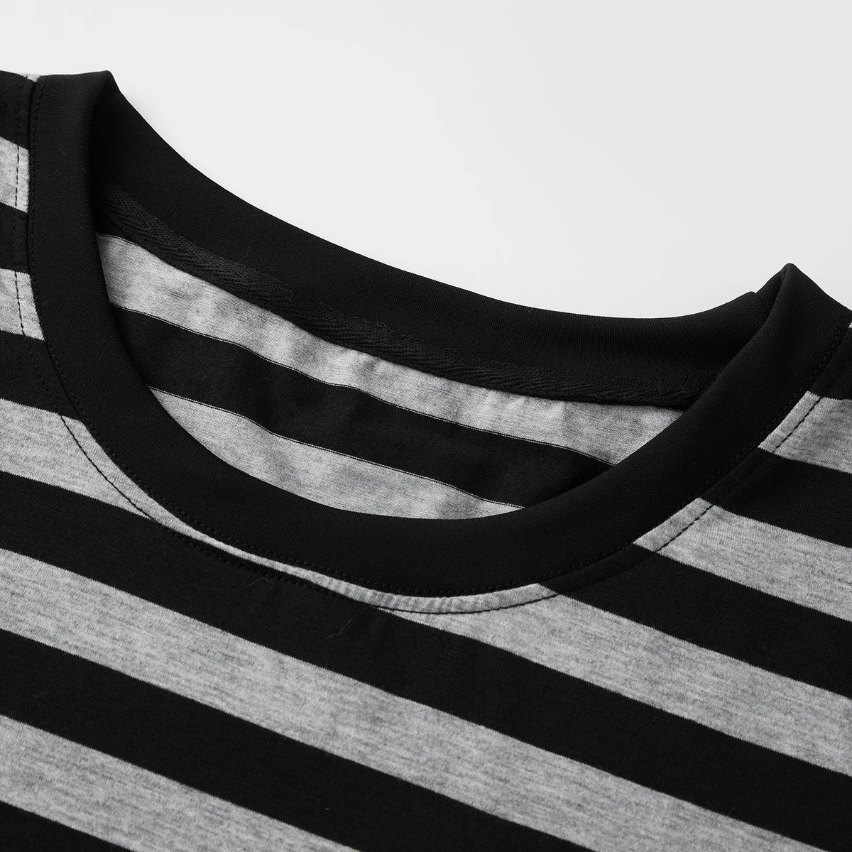 Women Striped Print Long Sleeve Tops Fitted Round Neck Fall T-shirts Casual Streetwear for Daily Office Party