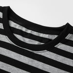 Women Striped Print Long Sleeve Tops Fitted Round Neck Fall T-shirts Casual Streetwear for Daily Office Party