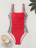 2026 Leopard Swimsuit One Piece Slim Vintage Swimwear Women Sexy Bathers Bathing Swimming Swim Suit Female Beachwear XXL