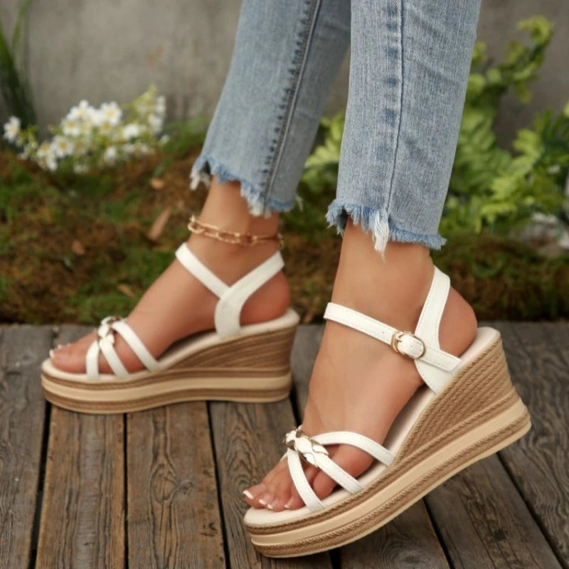Summer Women Sandals Wedges Platform Clogs Elegant Casual Outdoor Sandals femaleFFashion Chunky Dress Slide Plus Size